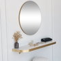 Hanah Home Espejo Dorado 60 cm Diámetro Elegante y Sofisticado para Hogar u Oficina
